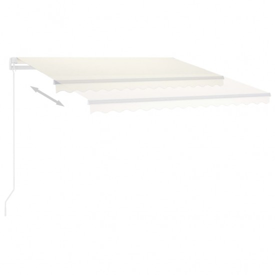 Automatinė markizė su LED/vėjo jutikliu, kreminė, 350x250cm