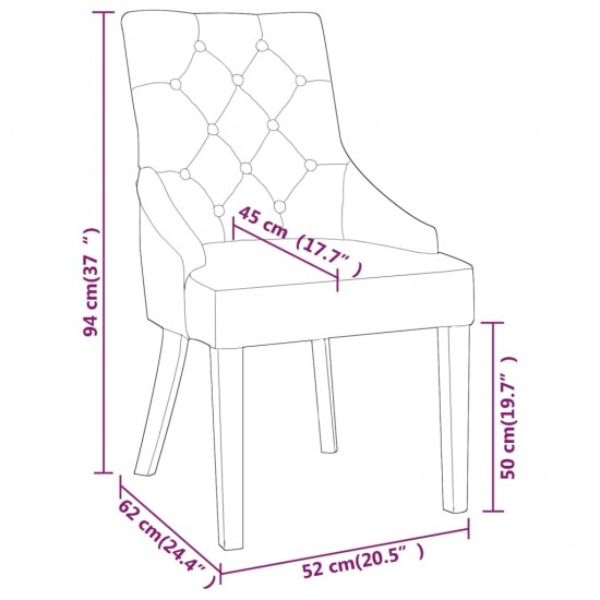 Valgomojo kėdės, 4vnt., kreminės spalvos, aksomas