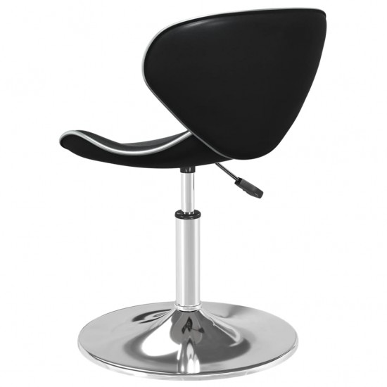 Valgomojo kėdė, juodos spalvos, dirbtinė oda (335110)