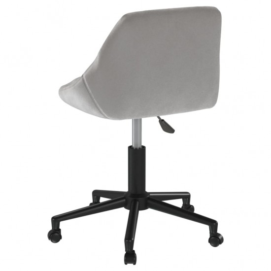 Pasukama valgomojo kėdė, šviesiai pilka, aksomas (335484)
