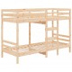 Dviaukštė lova, 80x200cm, pušies medienos masyvas