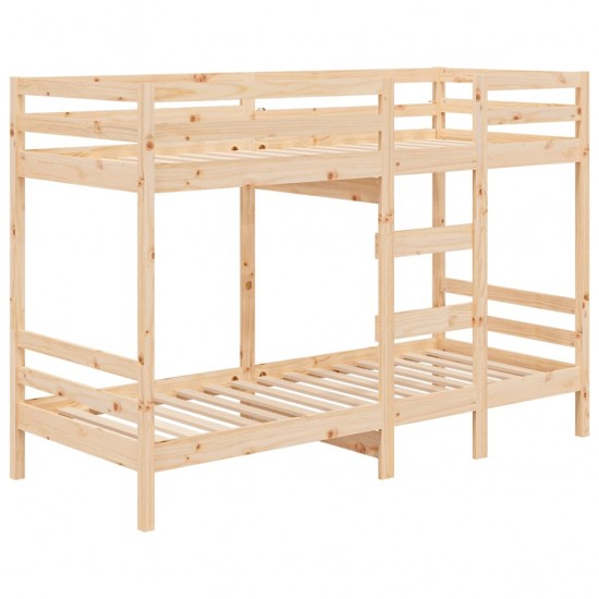 Dviaukštė lova, 75x190cm, pušies medienos masyvas