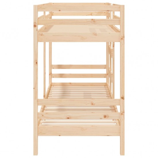 Dviaukštė lova, 75x190cm, pušies medienos masyvas