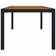 Sodo stalas, juodos spalvos, 250x100x75cm, poliratanas