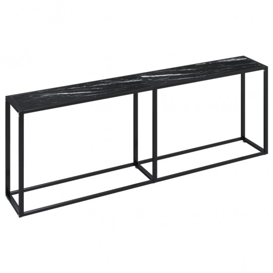 Konsolinis staliukas, juodo marmuro, 220x35x75,5cm, stiklas