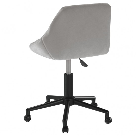 Pasukama biuro kėdė, šviesiai pilkos, aksomas