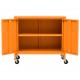 Sandėliavimo spintelė, oranžinės spalvos, 60x35x56cm, plienas