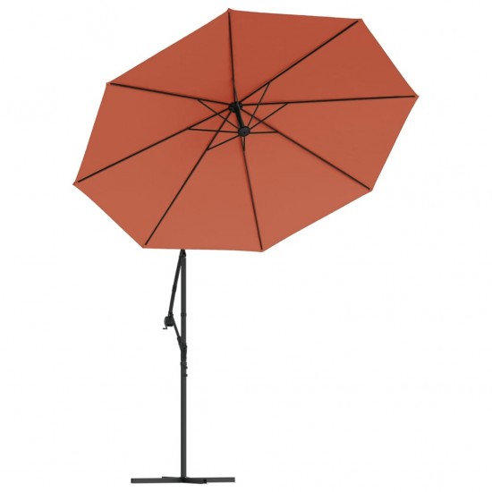 Pakaitinis audinys gembiniam skėčiui, terakota spalvos, 300cm