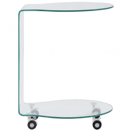 Kavos staliukas, 45x40x58 cm, grūdintas stiklas