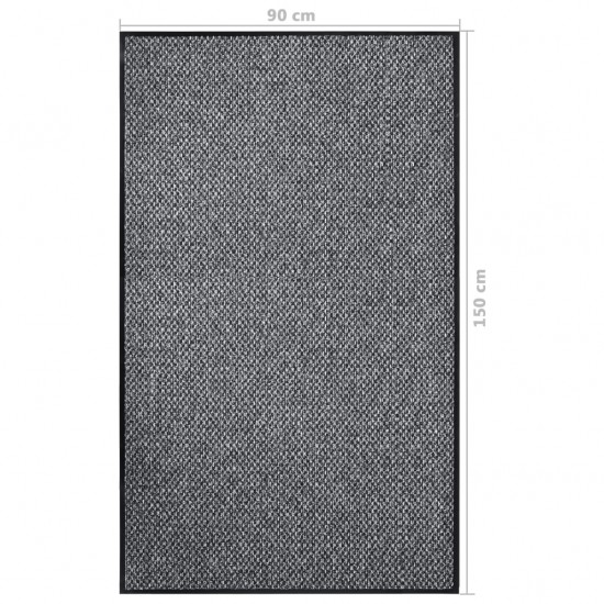 Durų kilimėlis, pilkos spalvos, 90x150cm