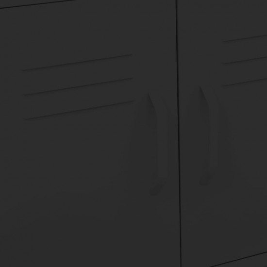 Sandėliavimo spintelė, juodos spalvos, 60x35x56cm, plienas