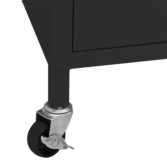 Sandėliavimo spintelė, juodos spalvos, 60x35x56cm, plienas