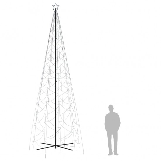 Kalėdų eglutė, 160x500cm, kūgio formos, 1400 mėlynų LED