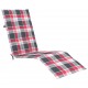 Terasos kėdės pagalvėlė, raudona, (75+105)x50x3cm, languota