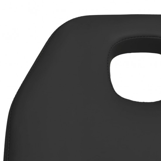 Masažinis stalas, juodos spalvos, 180x62x(86,5-118)cm