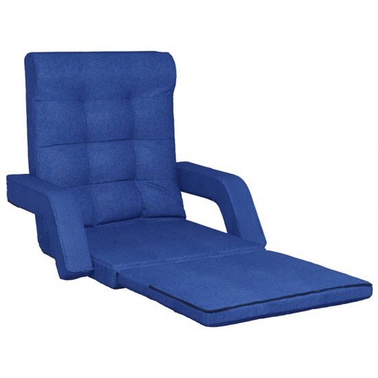 Čiužinukas-kėdė su miegojimo funkcija, mėlynos spalvos, audinys