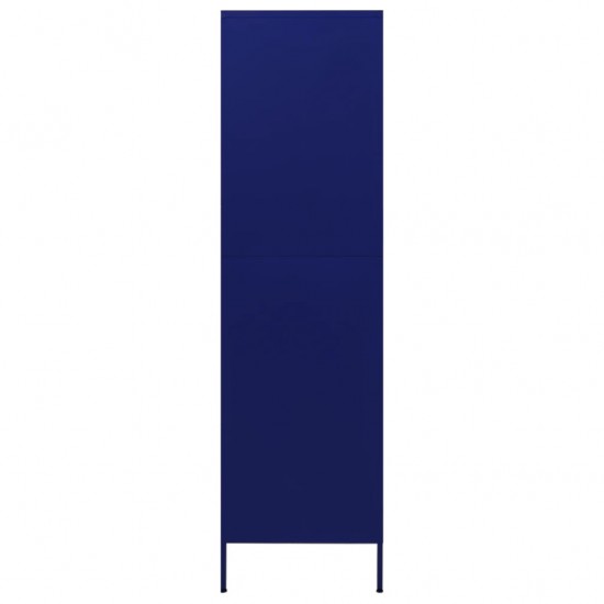 Drabužių spinta, tamsiai mėlyna, 90x50x180cm, plienas