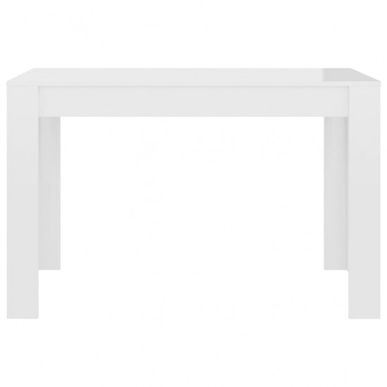 Valgomojo stalas, baltos sp., 120x60x76cm, MDP, labai blizgus