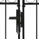 Dvigubi vartai su arkiniu viršumi, juodi, 300x175cm, plienas