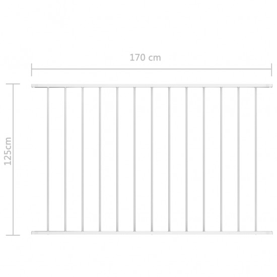 Tvoros plokštė, baltos spalvos, 1,7x1,25m, plienas