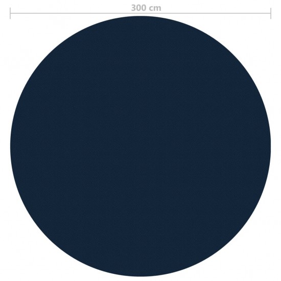 Saulę sugerianti baseino plėvelė, juoda/mėlyna, 300cm, PE
