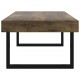 Kavos staliukas, tamsiai rudas/juodas, 120x60x40cm, MDF/geležis