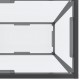 Konsolinis staliukas, skaidrus, 220x35x75,5cm, stiklas