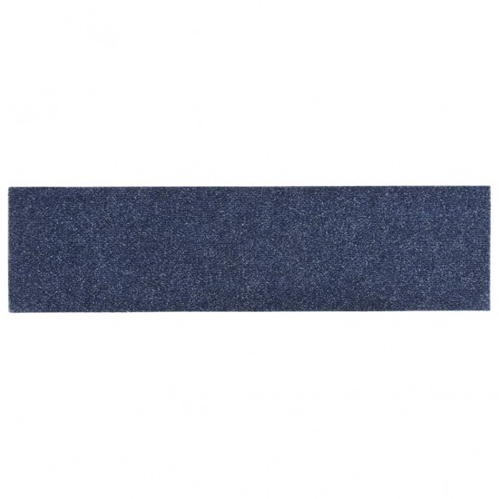 Lipnūs laiptų kilimėliai, 15vnt., pilkai mėlyni, 76x20cm