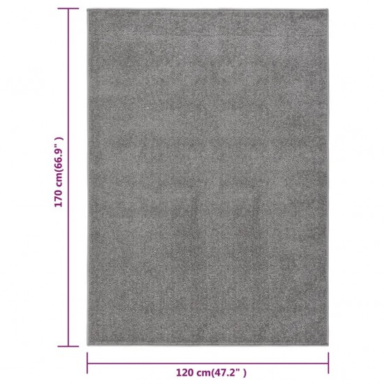 Kilimėlis, pilkos spalvos, 120x170cm, trumpi šereliai