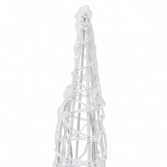 Akrilinė LED dekoracija piramidė, šilta balta, 60cm