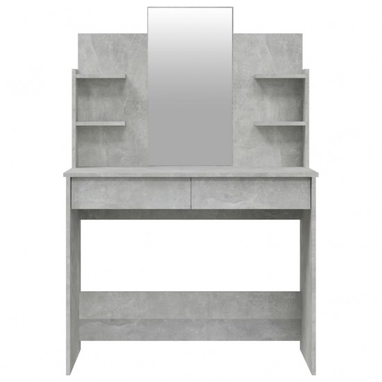 Kosmetinis staliukas su veidrodžiu, pilkas, 96x40x142cm