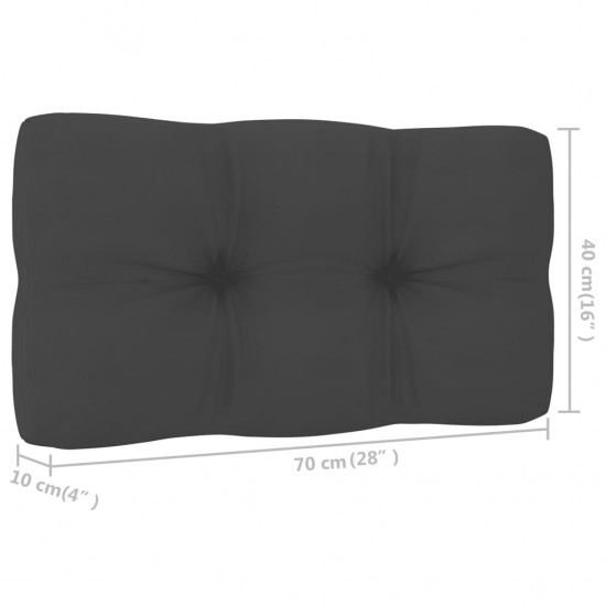 Paletės pagalvėlė, antracito spalvos, 70x40x10cm, audinys