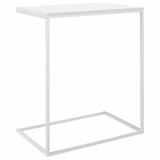 Šoninis staliukas, baltos spalvos, 55x35x66cm, mediena
