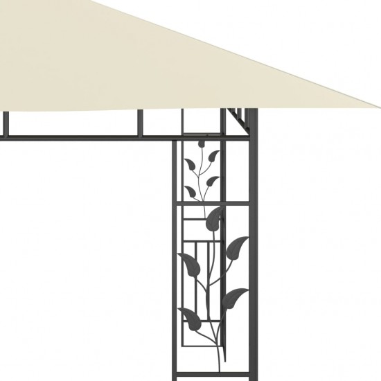 Pavėsinė su tinkleliu nuo uodų, kreminė, 4x3x2,73m, 180g/m²