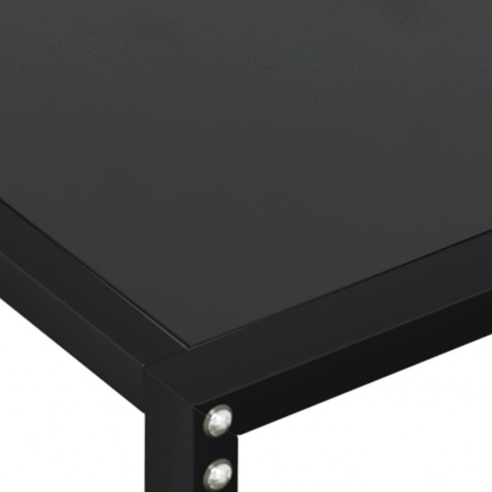 Konsolinis staliukas, juodas, 160x35x75,5cm, stiklas