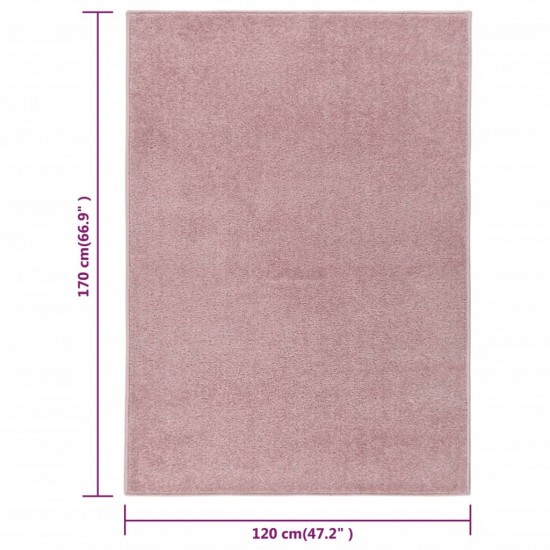 Kilimėlis, rožinės spalvos, 120x170cm, trumpi šereliai
