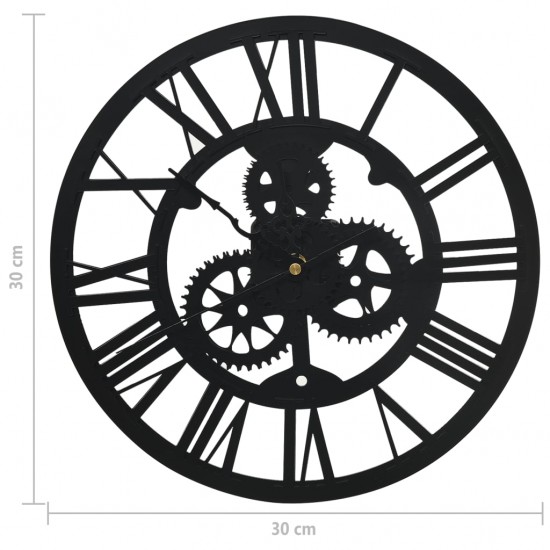 325168  Wall Clock Black 30 cm Acrylic