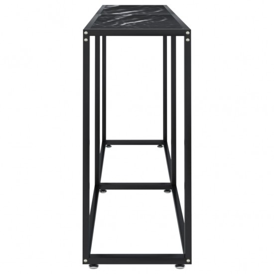 Konsolinis staliukas, juodo marmuro, 160x35x75,5cm, stiklas