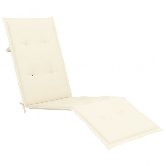 Terasos kėdės pagalvėlė, kreminės spalvos, (75+105)x50x3cm