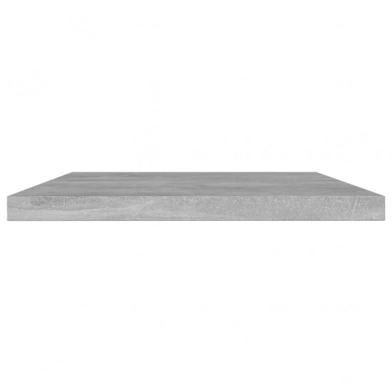 Knygų lentynos plokštės, 4vnt., betono pilkos, 60x10x1,5cm, MDP