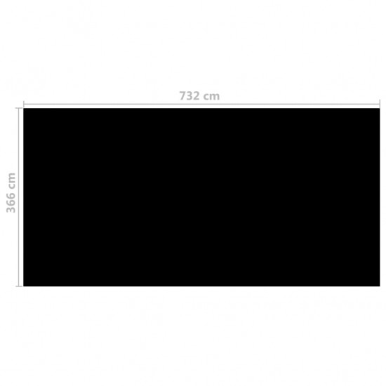 Baseino uždangalas, juodos spalvos, 732x366cm, PE