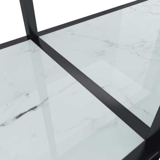 Konsolinis staliukas, baltas, 200x35x75,5cm, grūdintas stiklas