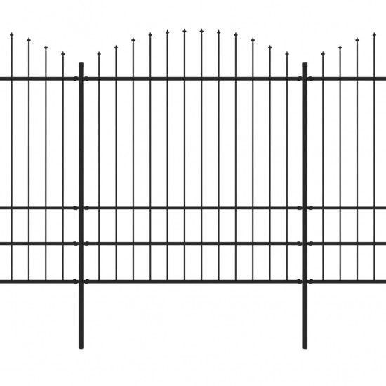 Sodo tvora su iečių viršug., juoda, (1,75-2)x11,9m, plienas