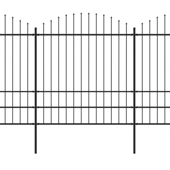 Sodo tvora su iečių viršug., juoda, (1,75-2)x13,6m, plienas