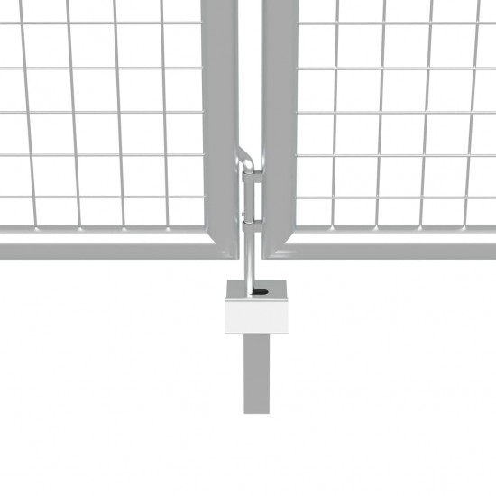 Sodo vartai, sidabrinės sp., 415x225cm, galvanizuotas plienas
