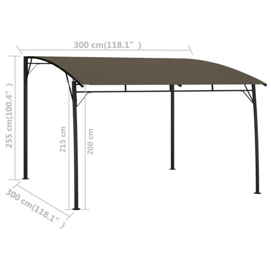 Sodo markizė nuo saulės, taupe spalvos, 3x3x2,55m