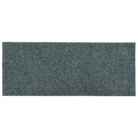 Lipnūs laiptų kilimėliai, 15vnt., žali, 60x25cm, stačiakampiai