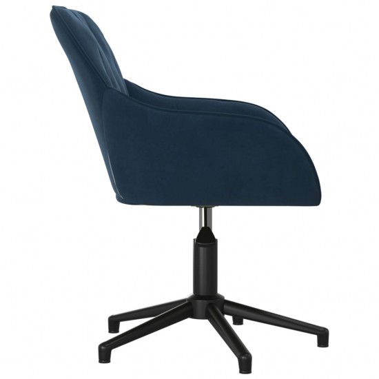 Pasukama biuro kėdė, mėlynos spalvos, aksomas