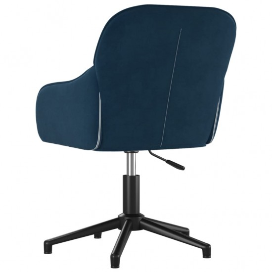 Pasukama biuro kėdė, mėlynos spalvos, aksomas