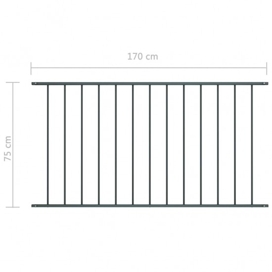 Tvoros plokštė, antracito spalvos, 1,7x0,75m, plienas